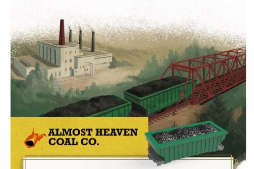 Almosy Heaven Coal Deluxe Green Plastic Railcar Set